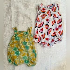 Two Fruity Infant Girl Outfits